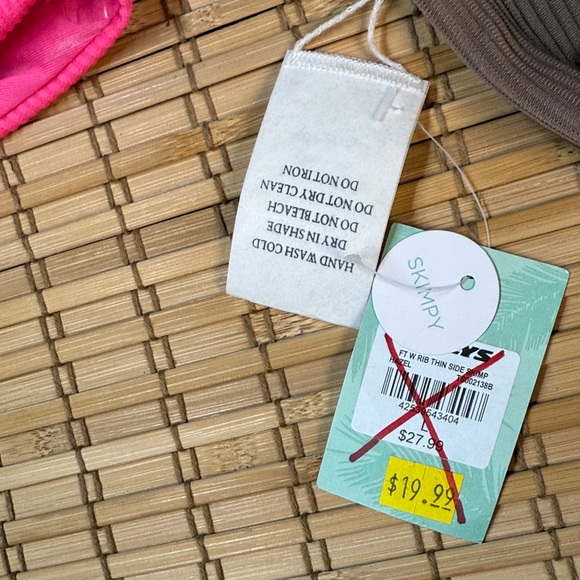 2 Full Tilt Hot Pink and Taupe Bikini Bottom Set - Picture 2 of 5